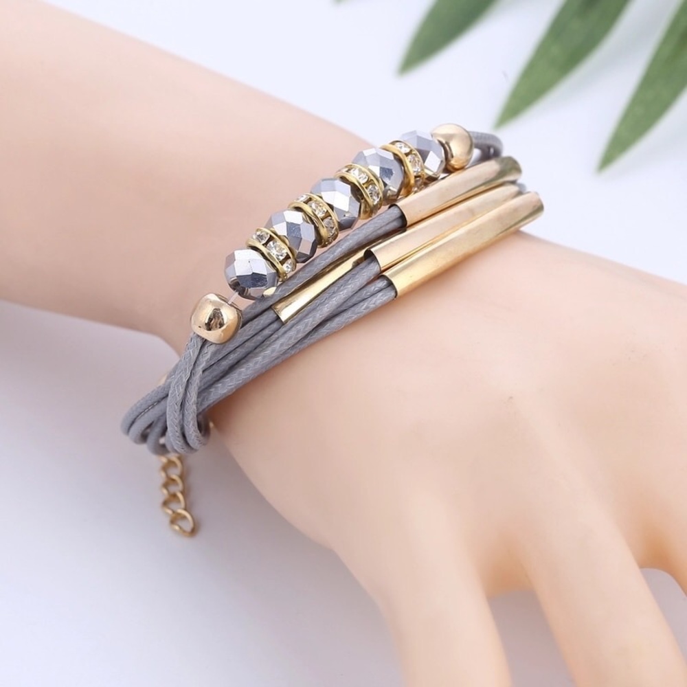 Charm leather bracelet for women - Picture 2 of 3
